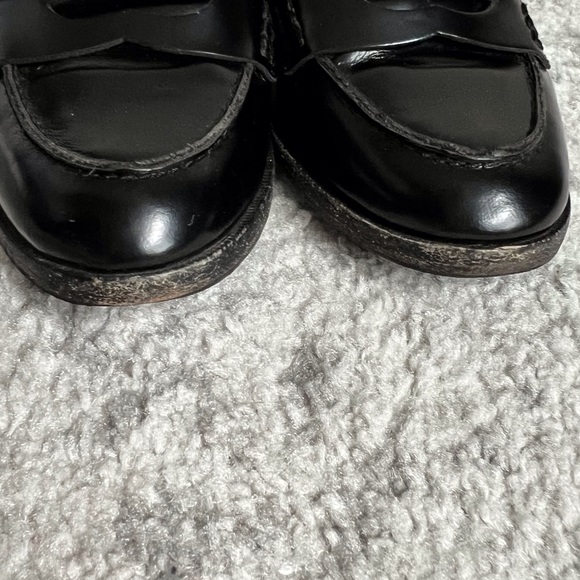 Boden Black Loafer High Heel Pumps Oxford Leather Women’s 38 7.5 - Picture 7 of 9